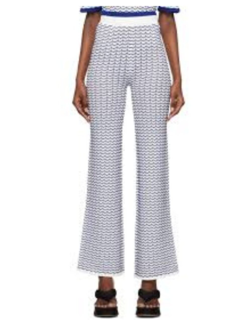 REMAIN Birger Christensen White 3D Wave Lounge Pants